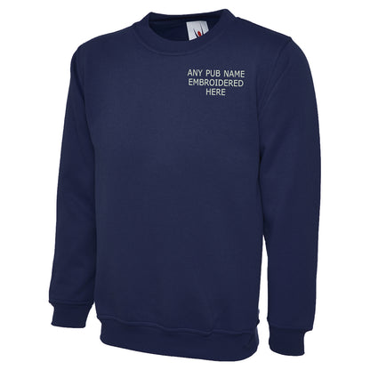 Personalised Embroidered Pub Sweatshirt