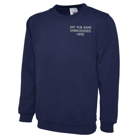 Personalised Embroidered Pub Embroidered Classic Sweatshirt