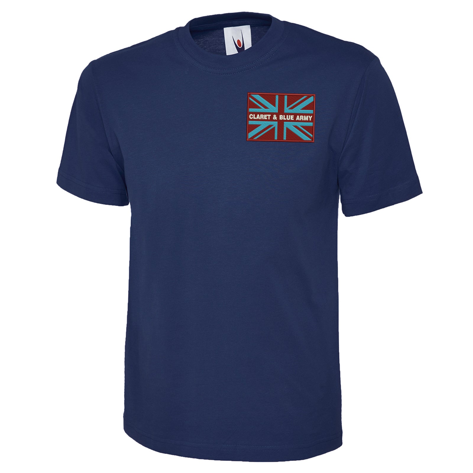 Claret & Blue Army Coloured Union Jack T Shirt