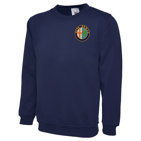 Alfa Romeo Golden Logo Embroidered Classic Sweatshirt