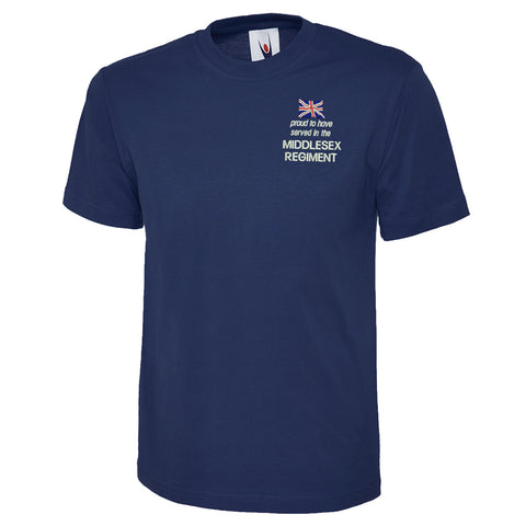 Proud to Have Served in The Middlesex Regiment Embroidered Classic T-Shirt