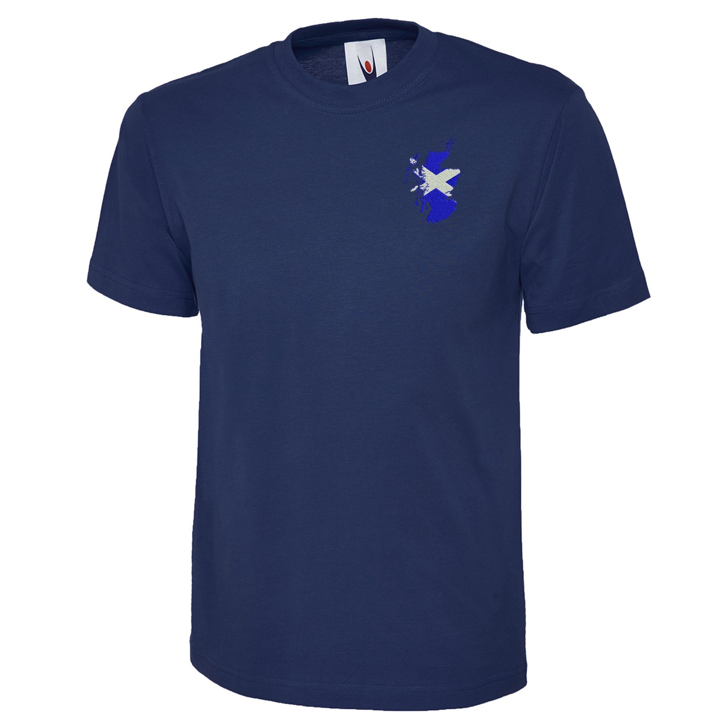 Scotland Flag Map Embroidered Classic T-Shirt