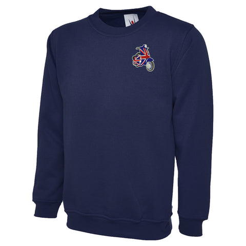 MOD Union Jack Scooter Embroidered Classic Sweatshirt