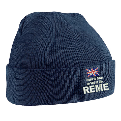 Proud to Have Served in The REME Embroidered Beanie Hat
