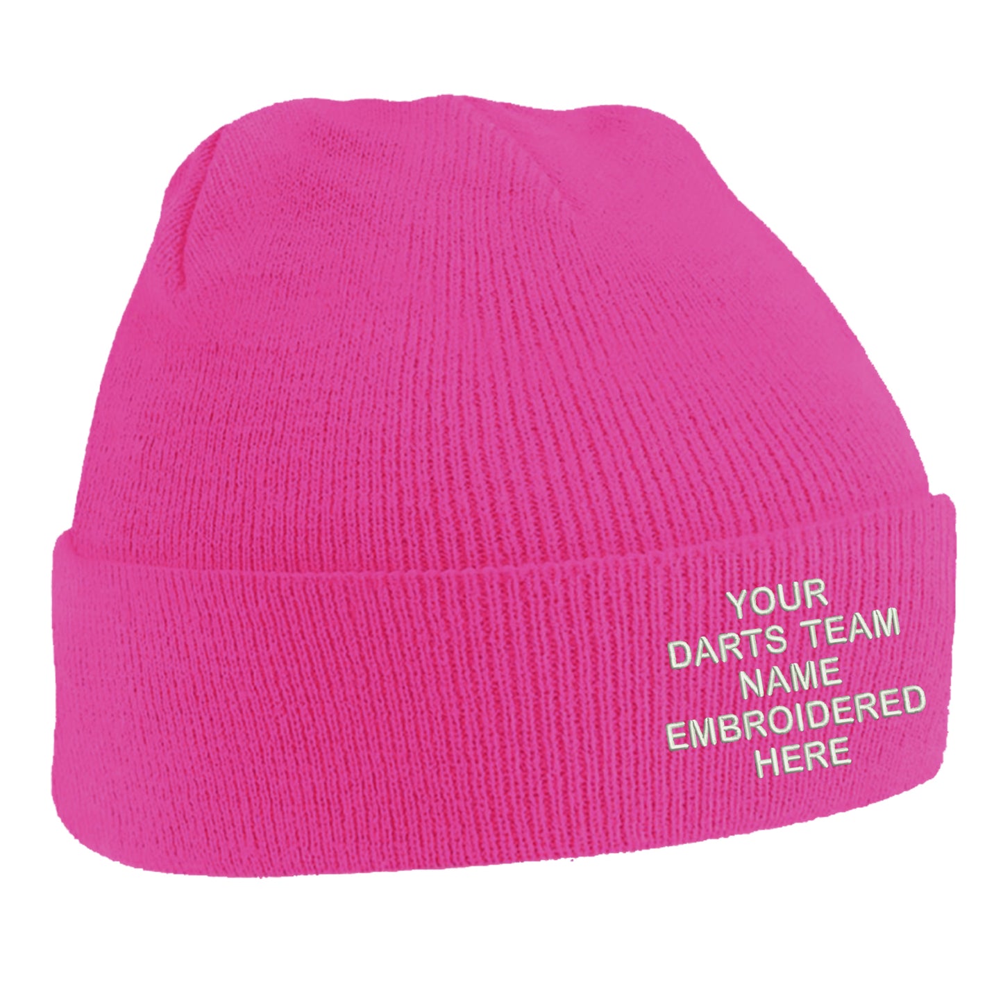 Personalised Darts Team Embroidered Beanie Hat