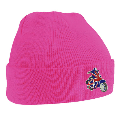 MOD Union Jack Scooter Embroidered Beanie Hat