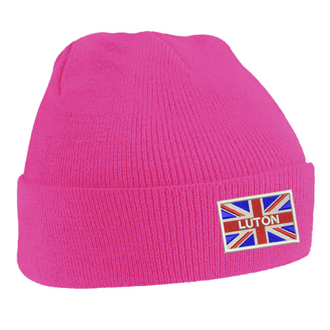 Luton Coloured Union Jack Beanie Hat