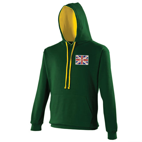 Bath Union Jack Embroidered Contrast Hoodie