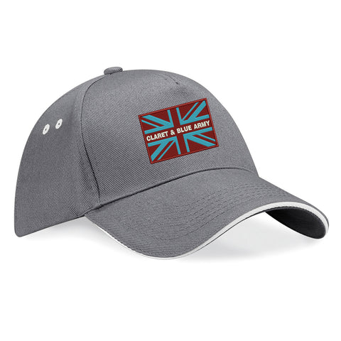 Claret & Blue Army Coloured Union Jack Cap