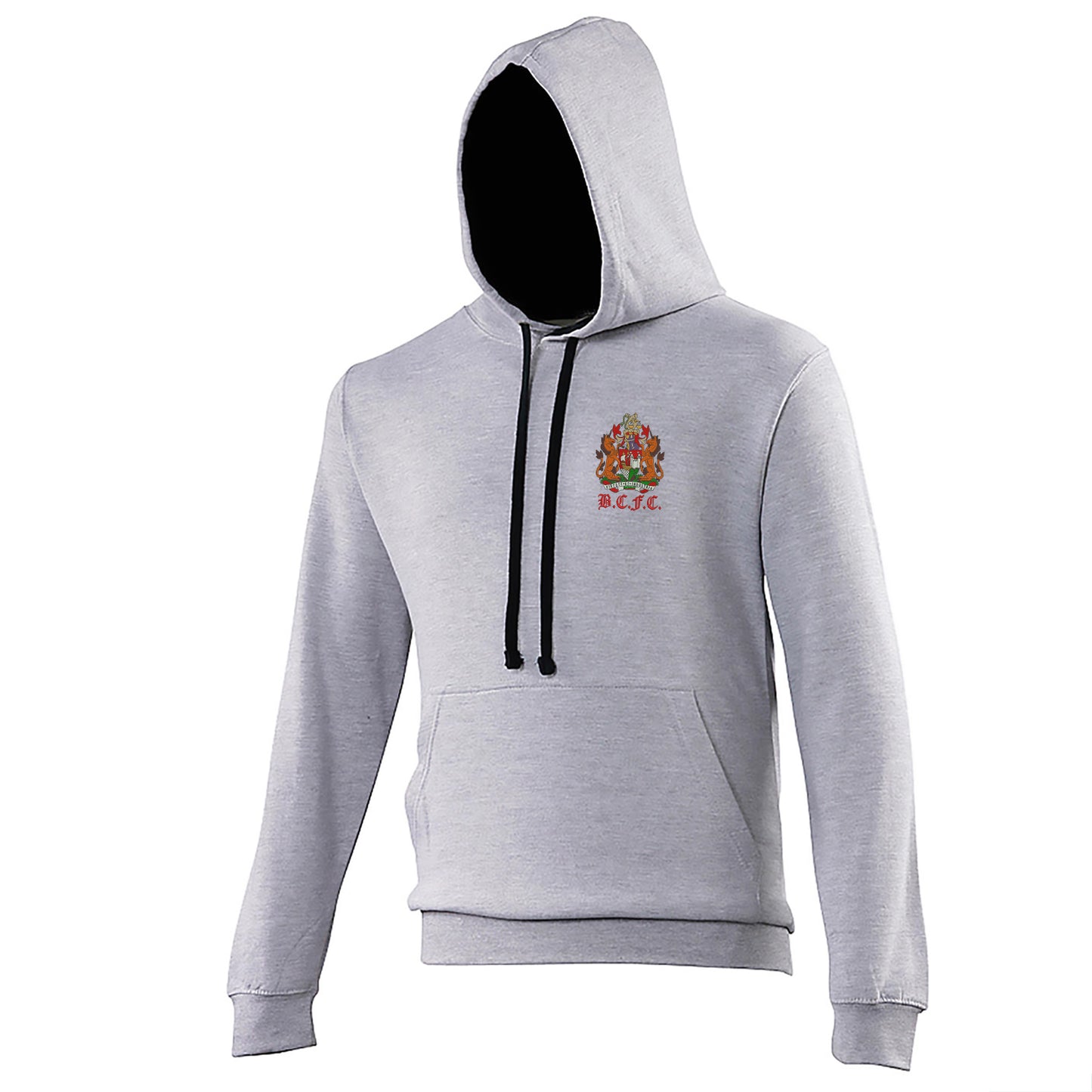 Retro Bristol City 1950s Embroidered Contrast Hoodie