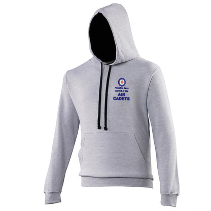 Proud to Have Served in The Air Cadets Embroidered Contrast Hoodie