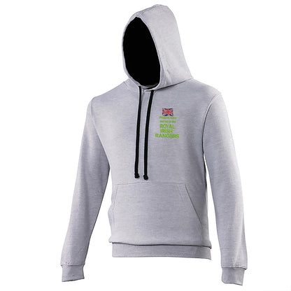 Proud to Have Served in The Royal Irish Rangers Embroidered Contrast Hoodie