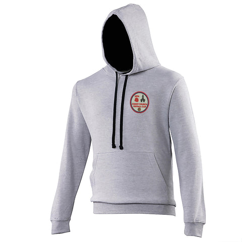 Retro Christ Church FC Embroidered Contrast Hoodie