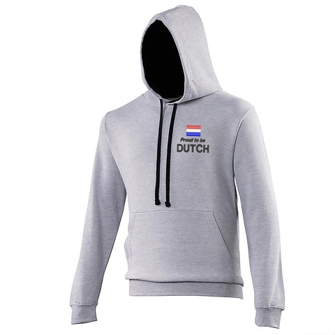 Proud to be Dutch Embroidered Contrast Hoodie