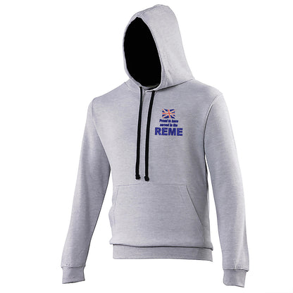 Proud to Have Served in The REME Embroidered Contrast Hoodie