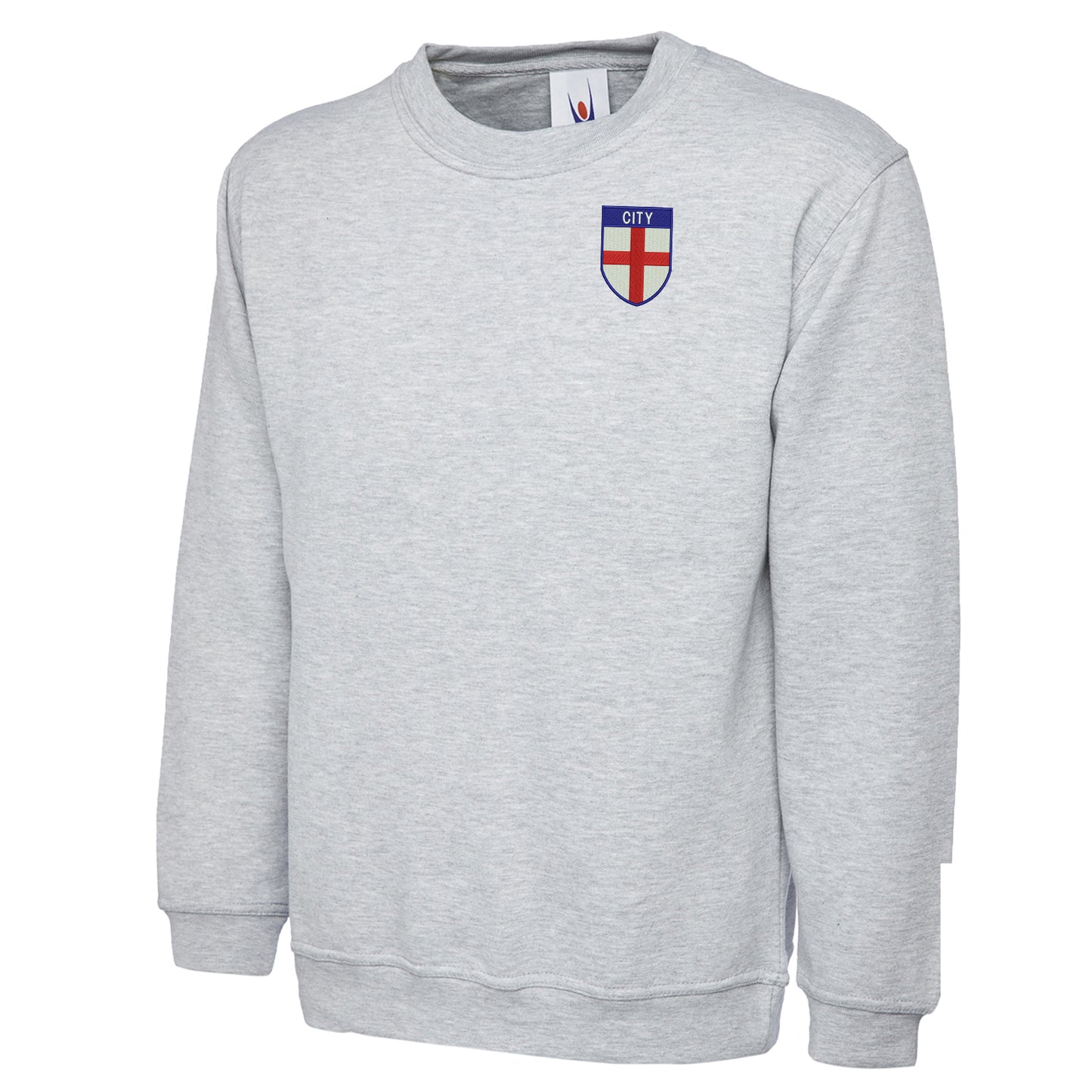 City Flag of England Shield Embroidered Classic Sweatshirt