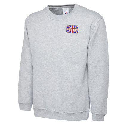 England Coloured Union Jack Embroidered Classic Sweatshirt