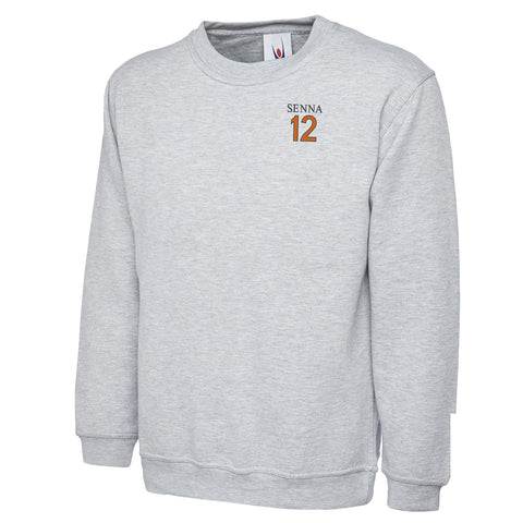 Retro Senna 12 Embroidered Classic Sweatshirt