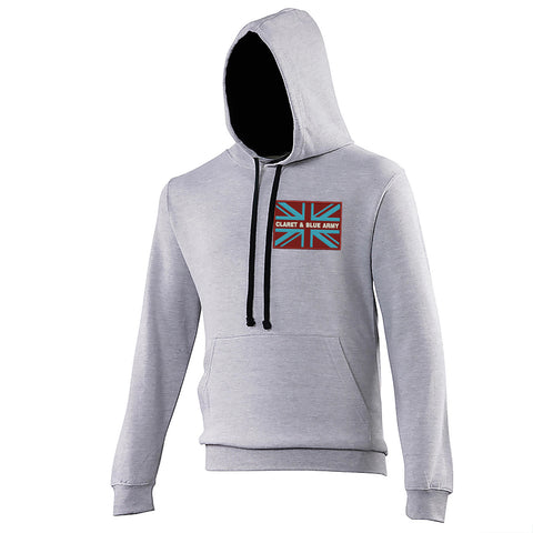 Claret & Blue Army Coloured Union Jack Hoodie