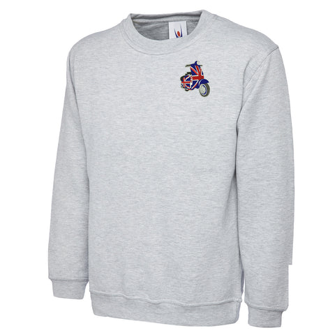 MOD Union Jack Scooter Embroidered Classic Sweatshirt