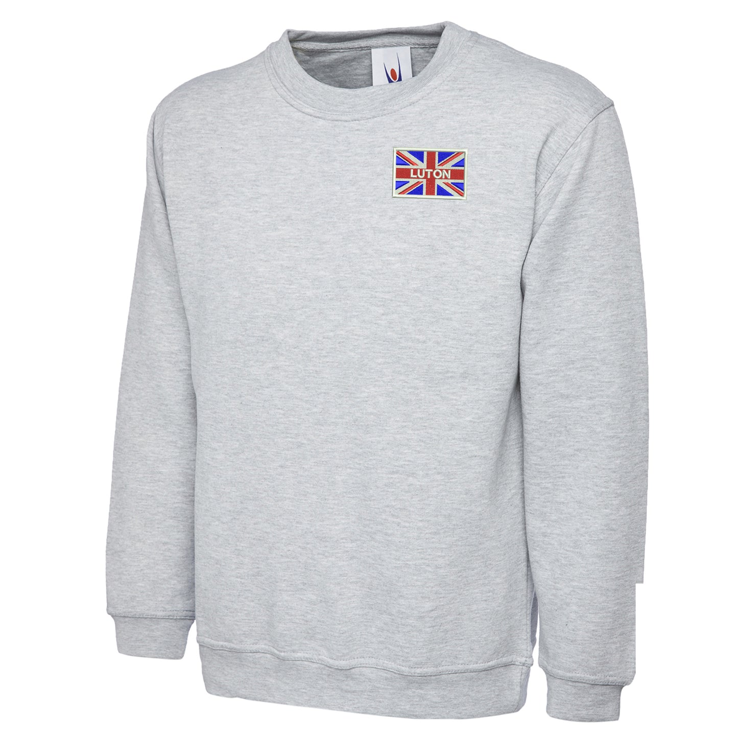 Luton Coloured Union Jack Embroidered Classic Sweatshirt