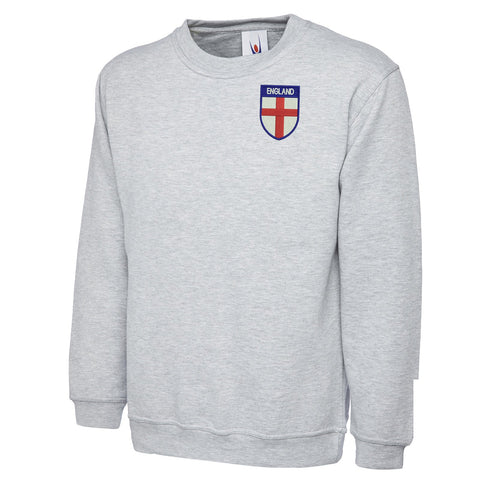 Flag of England Shield Embroidered Classic Sweatshirt