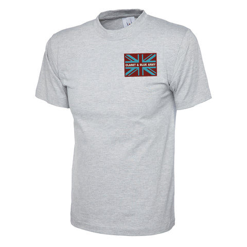 Claret & Blue Army Coloured Union Jack T Shirt