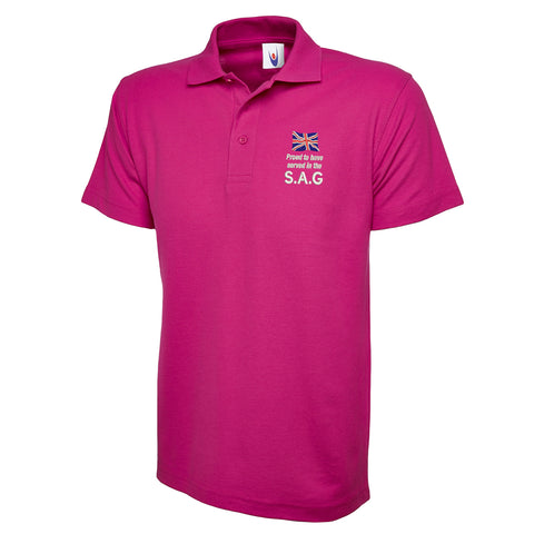 Proud to Have Served in The SAG Embroidered Classic Polo Shirt