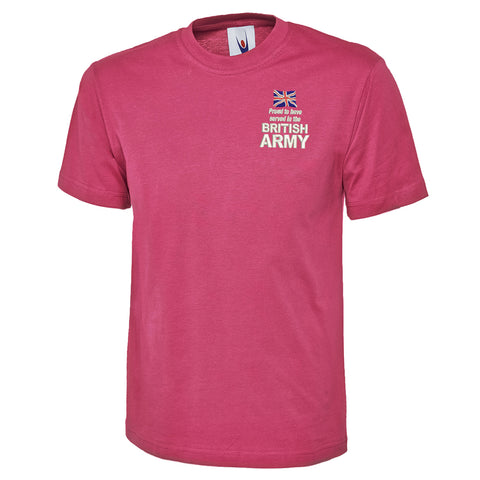 Proud to Have Served in The British Army Embroidered Classic T-Shirt