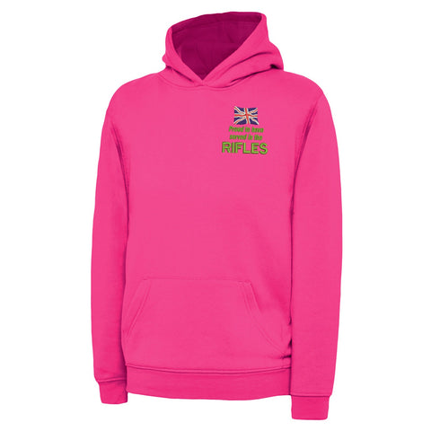 Proud to Have Served in The Rifles Embroidered Children's Hoodie