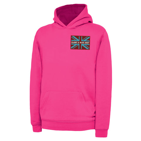 Claret & Blue Army Coloured Union Jack Hoodie