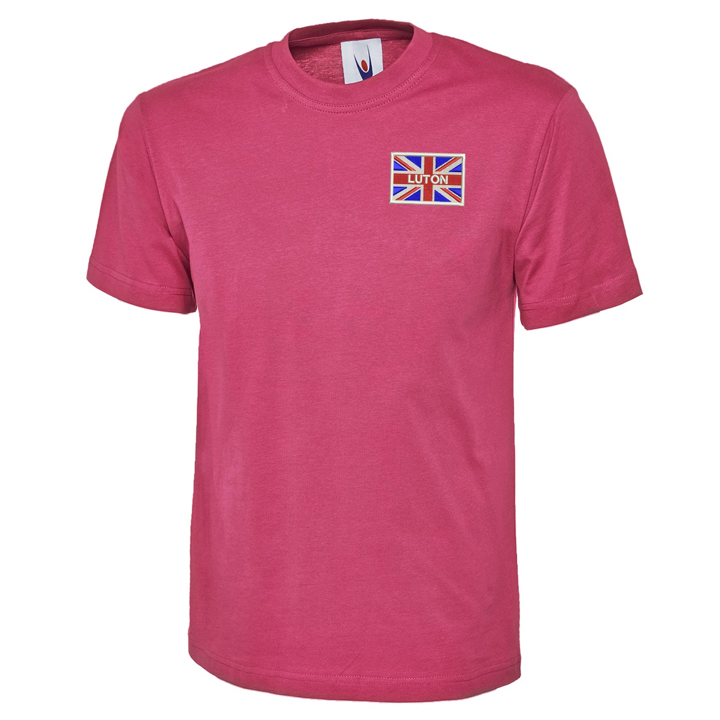 Luton Coloured Union Jack Embroidered Classic T-Shirt