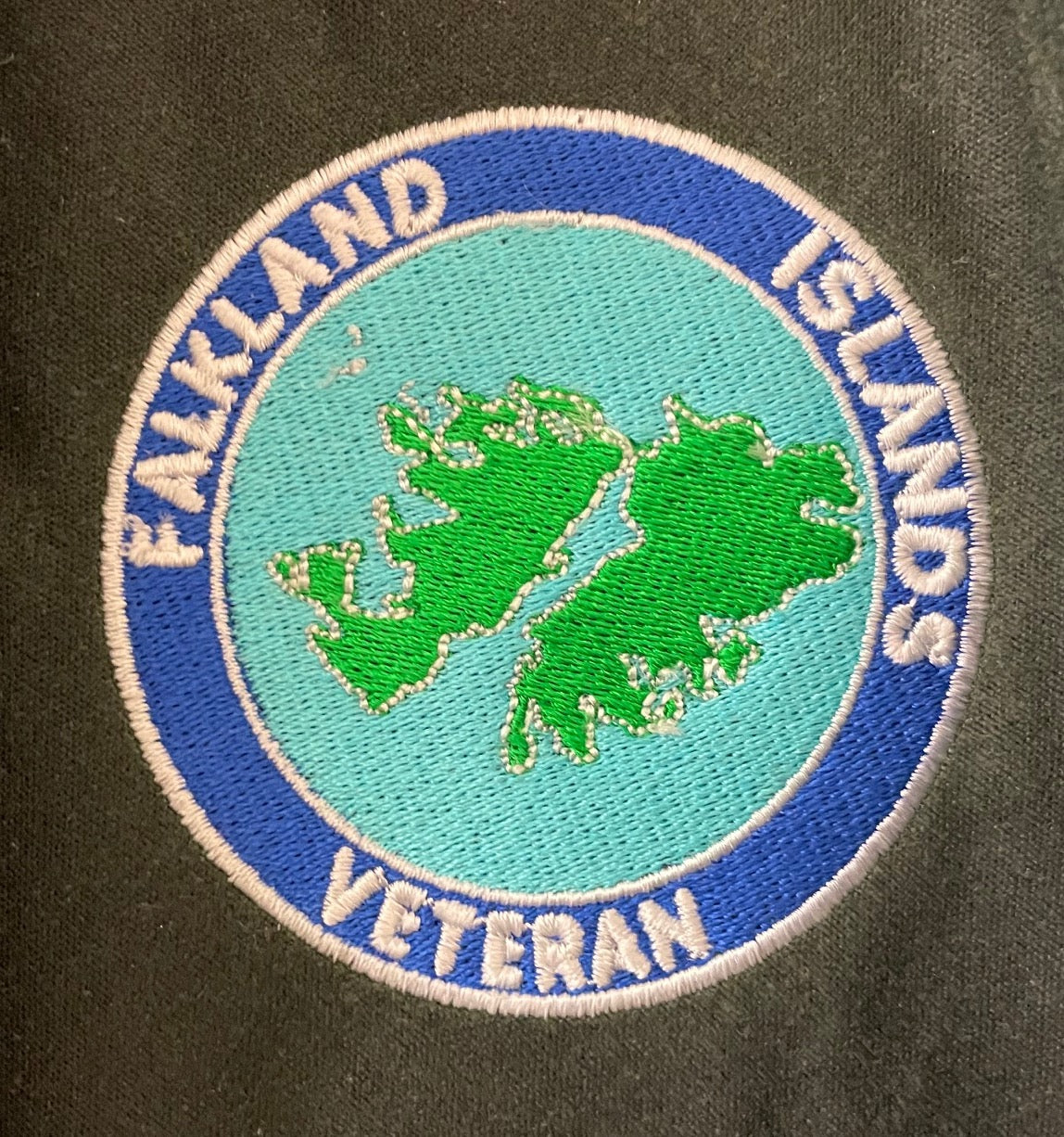 Falkland Islands Veteran Embroidered Padded Wax Jacket