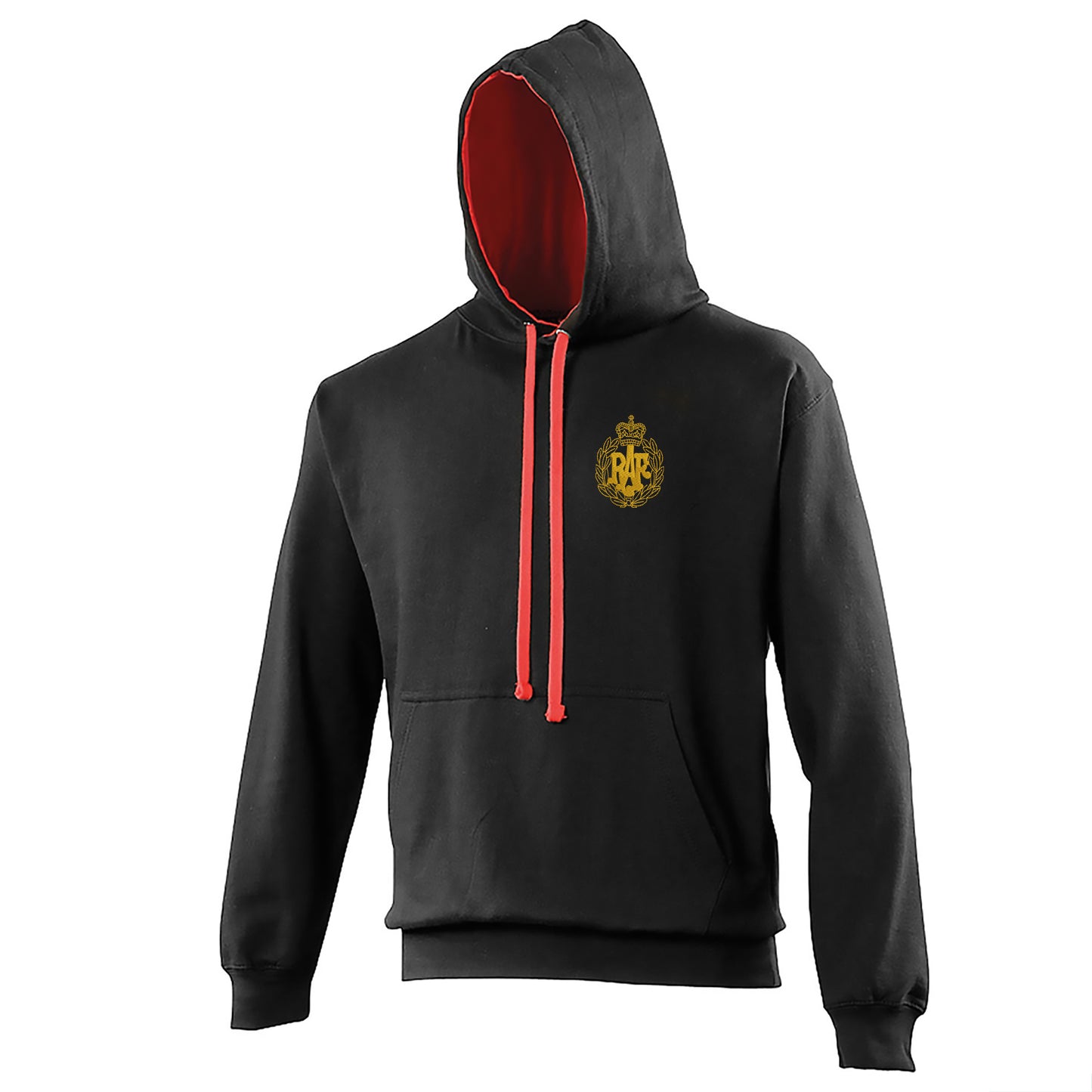 RAF Cap Badge  Embroidered Contrast Hoodie