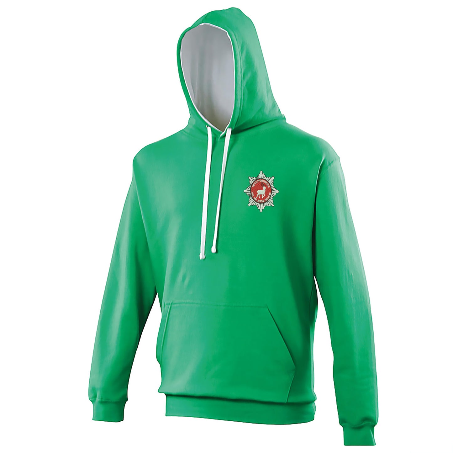 Hertfordshire Fire Service Embroidered Contrast Hoodie