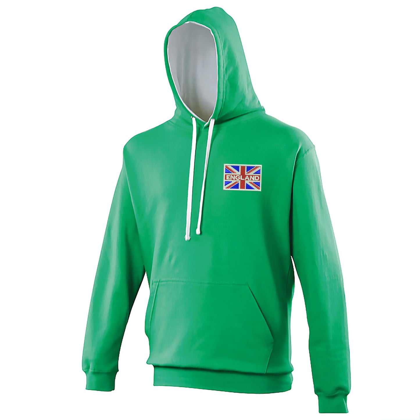 England Coloured Union Jack Embroidered Contrast Hoodie