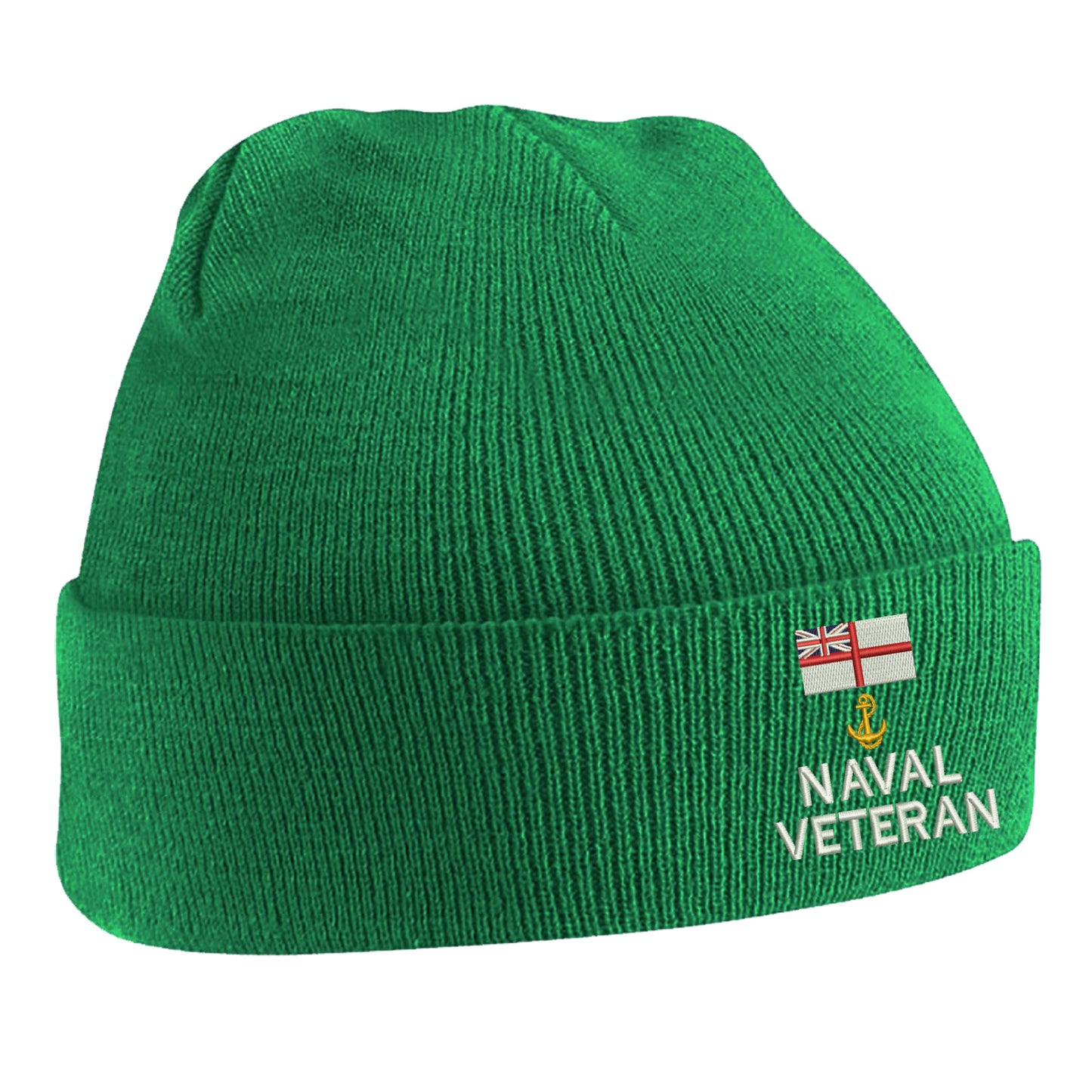 White Ensign Naval Anchor Veteran Beanie Hat