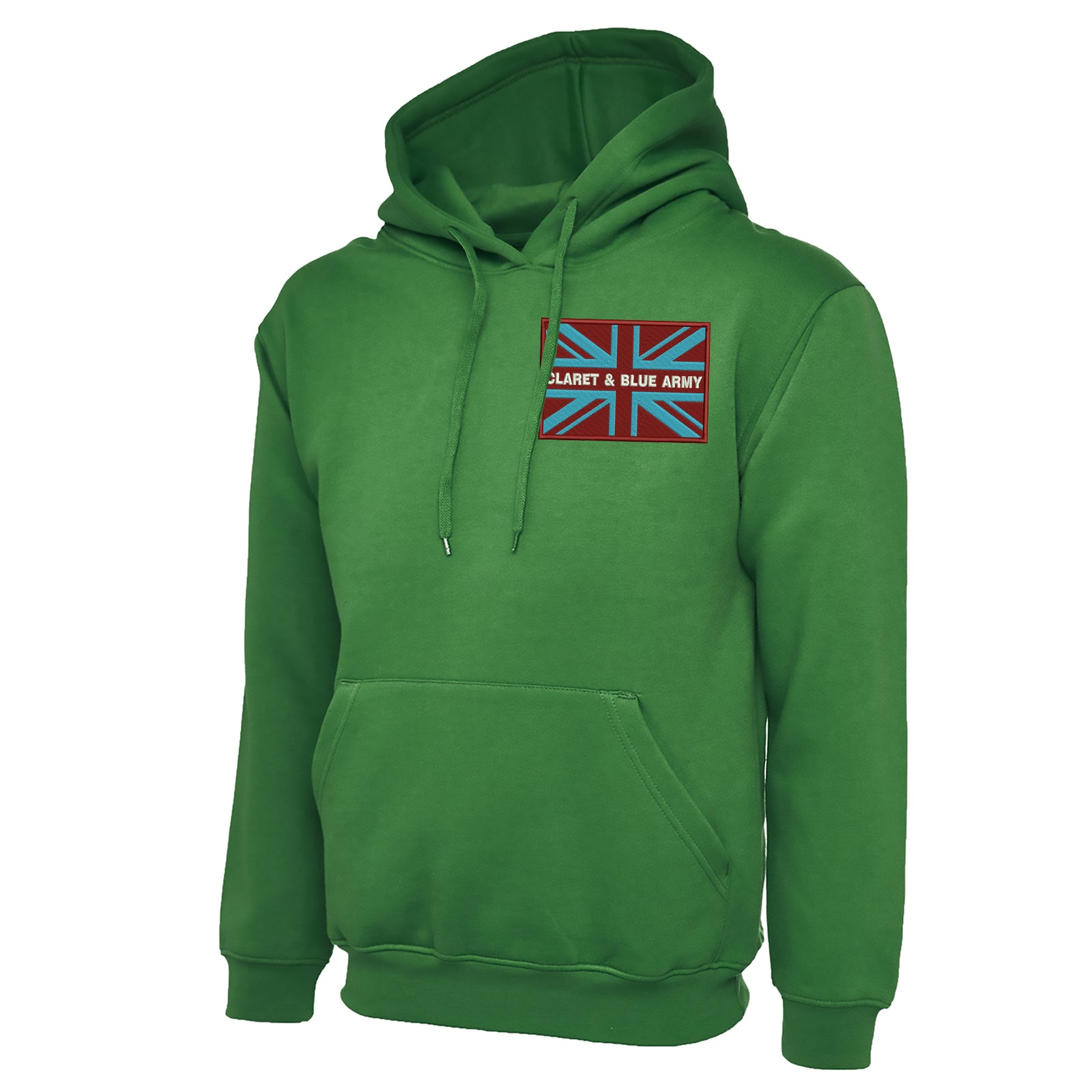 Claret & Blue Army Coloured Union Jack Hoodie