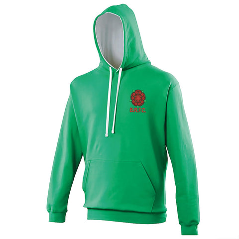 Retro Blackburn 1974 Embroidered Contrast Hoodie