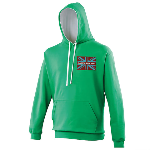 Claret & Blue Army Coloured Union Jack Hoodie