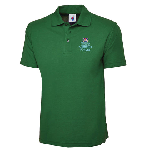 Proud to Have Served in The Airborne Forces Embroidered Classic Polo Shirt