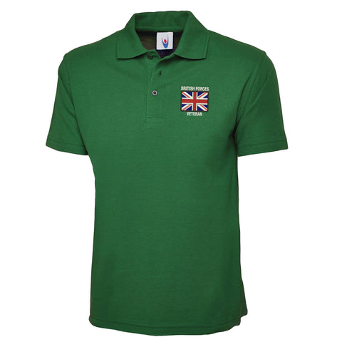 British Forces Veteran Embroidered Classic Polo Shirt