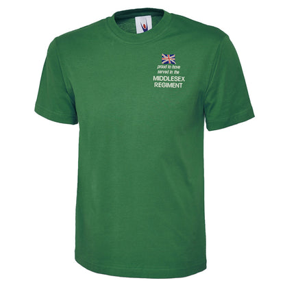 Proud to Have Served in The Middlesex Regiment Embroidered Classic T-Shirt