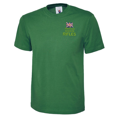 Proud to Have Served in The Rifles Embroidered Classic T-Shirt