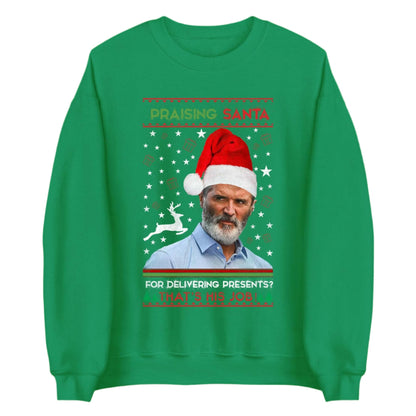 Santa Delivering Presents Roy Keane Jumper