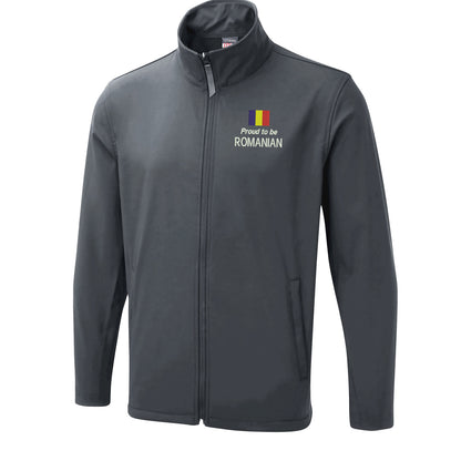 Proud to be Romanian Embroidered Lightweight Soft Shell Jacket