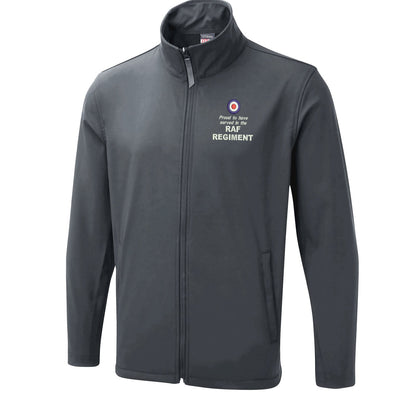 Proud to Have Served in The RAF Regiment Embroidered Lightweight Soft Shell Jacket