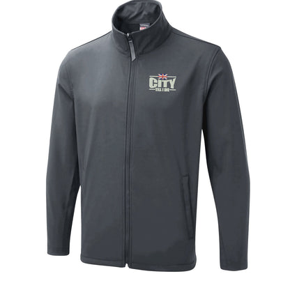 City Till I Die Union Jack Embroidered Lightweight Soft Shell Jacket