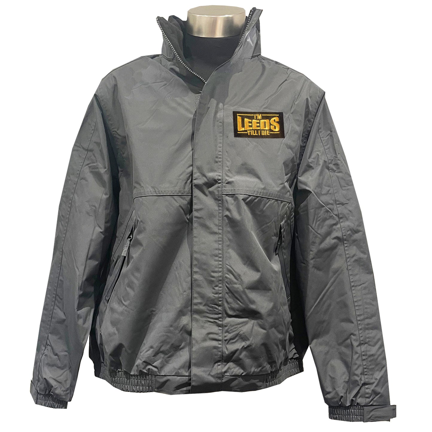 I'm Leeds Till I Die Embroidered Premium Outdoor Jacket - Deep Grey Black 4XL