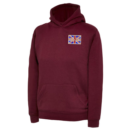 England Coloured Union Jack Embroidered Children's Hoodie